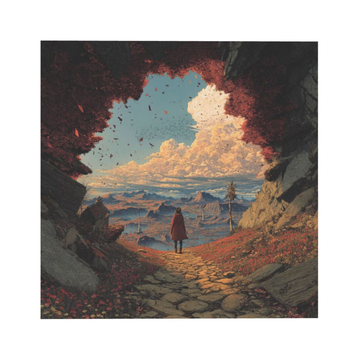 Fantasy Journey Frameless Square Decorative Canvas Prints (3 - Piece Set)