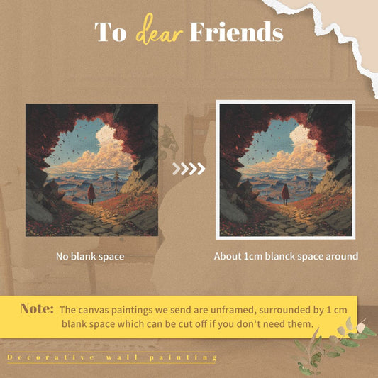 Fantasy Journey Frameless Square Decorative Canvas Prints (3 - Piece Set)