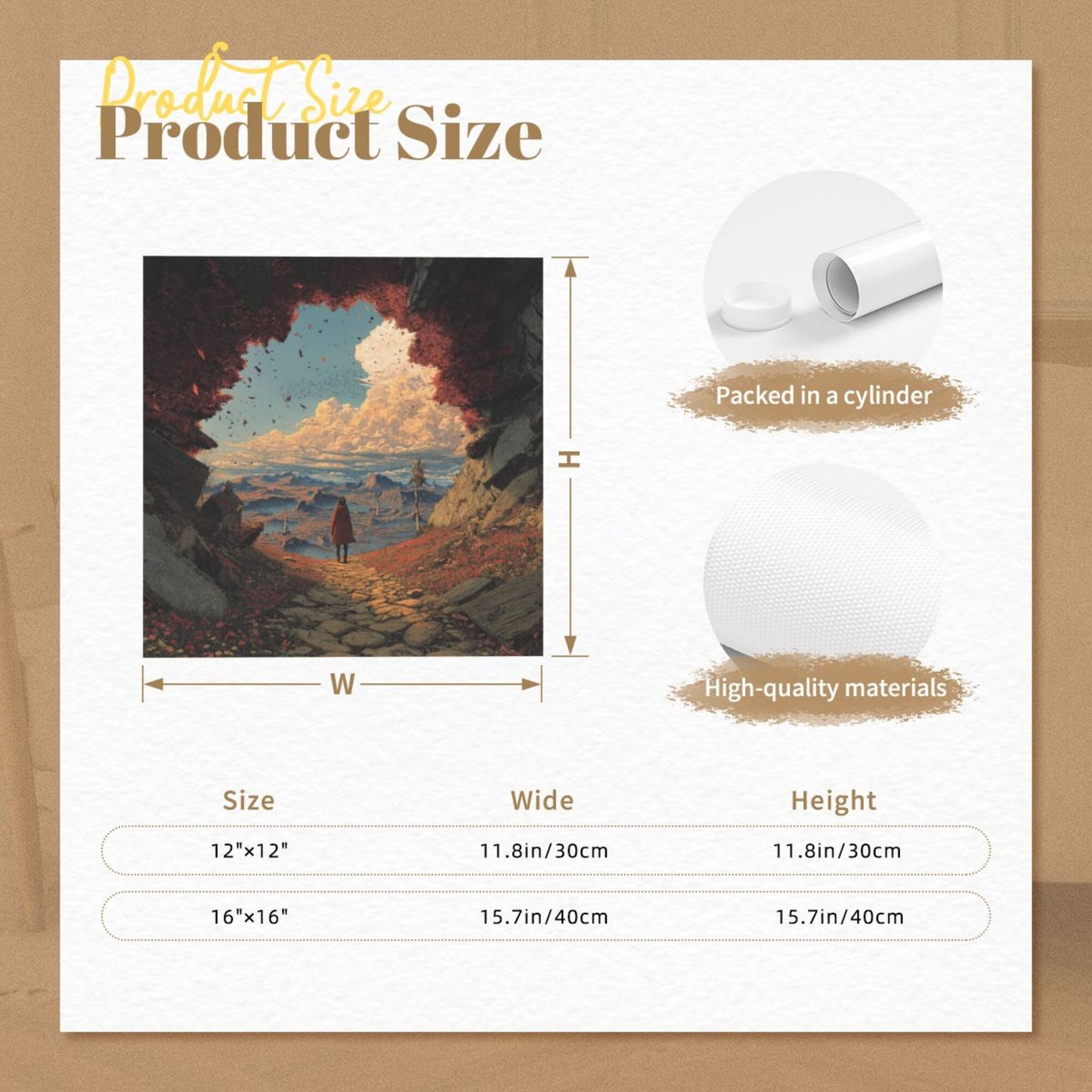 Fantasy Journey Frameless Square Decorative Canvas Prints (3 - Piece Set)