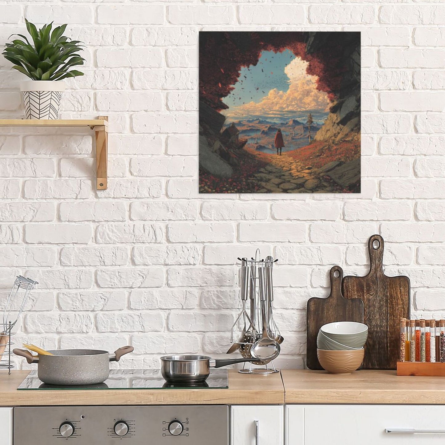 Fantasy Journey Frameless Square Decorative Canvas Prints (3 - Piece Set)