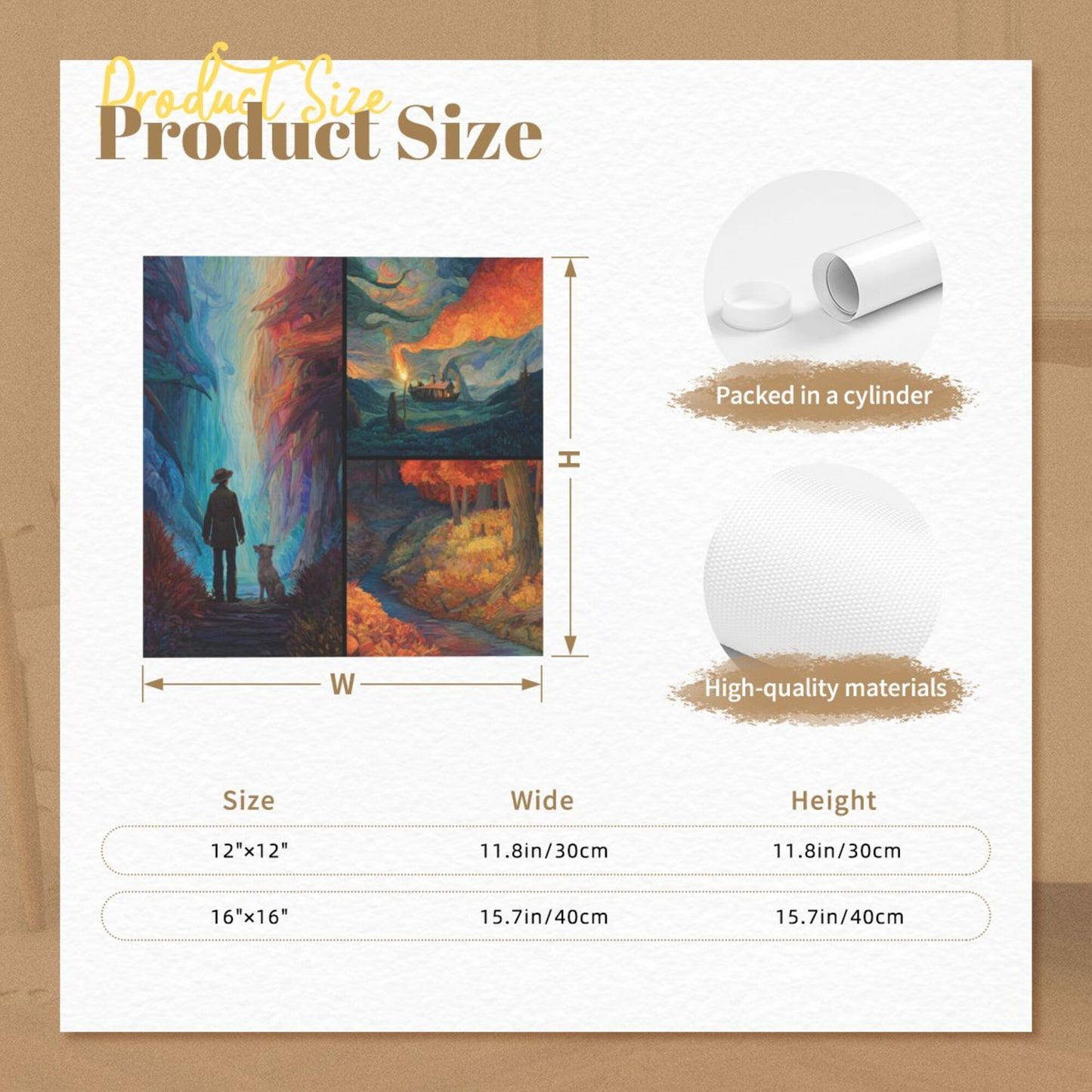 Triptych Fantasy Journey Frameless Decorative Canvas (3 - Piece Set)