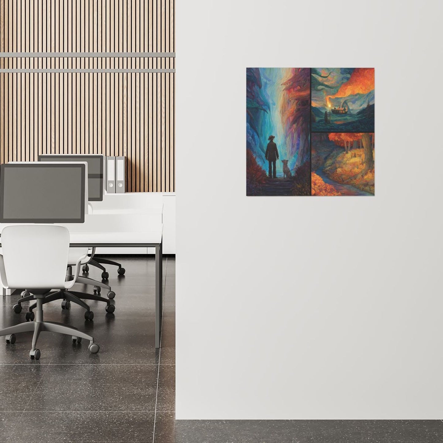 Triptych Fantasy Journey Frameless Decorative Canvas (3 - Piece Set)