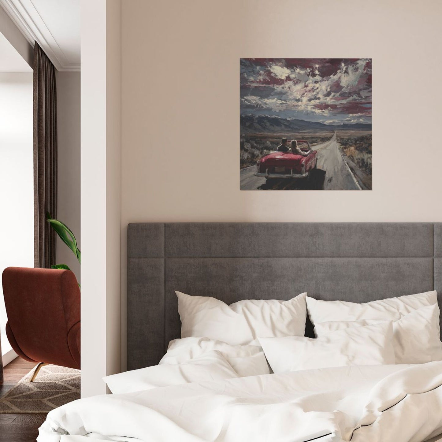 Road Trip Frameless Square Decorative Canvas Prints (3 - Piece Set)