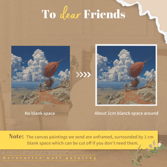 Fantasy Adventure Journey Frameless Square Decorative Canvas Prints (3 - Piece Set)