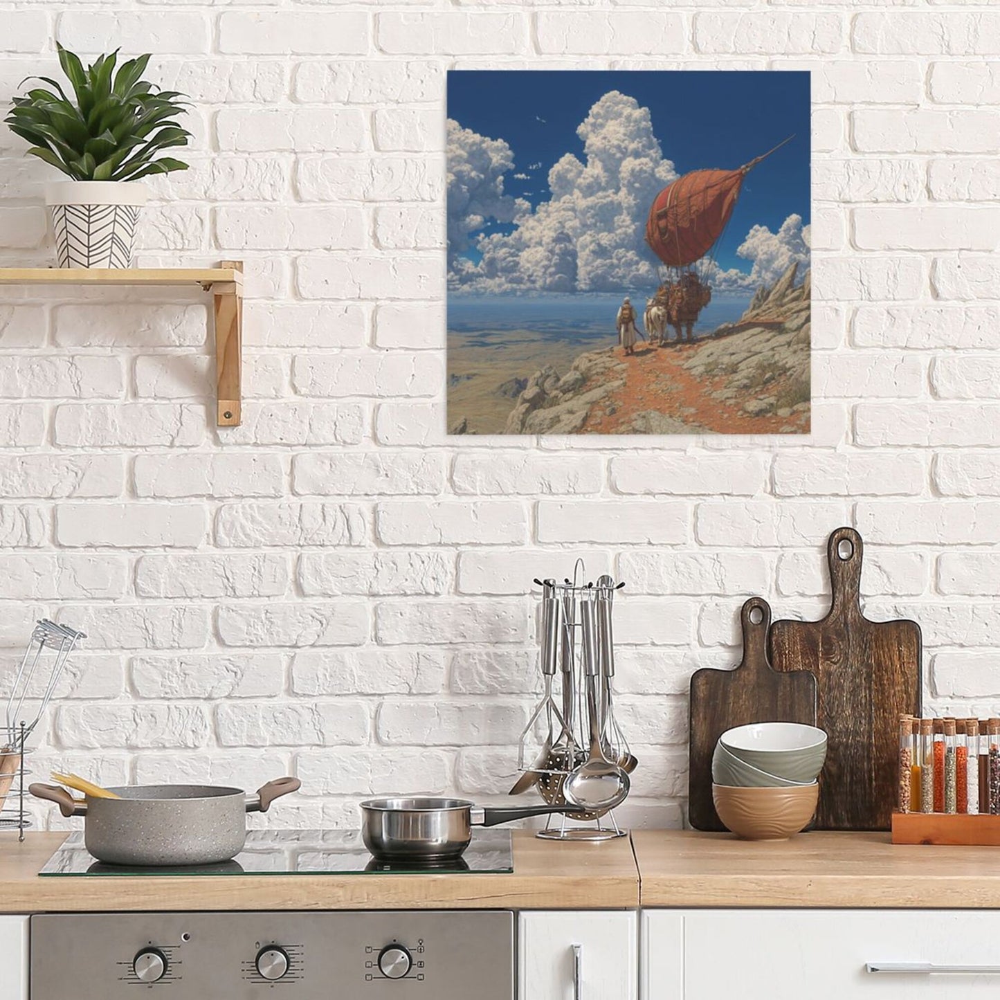 Fantasy Adventure Journey Frameless Square Decorative Canvas Prints (3 - Piece Set)