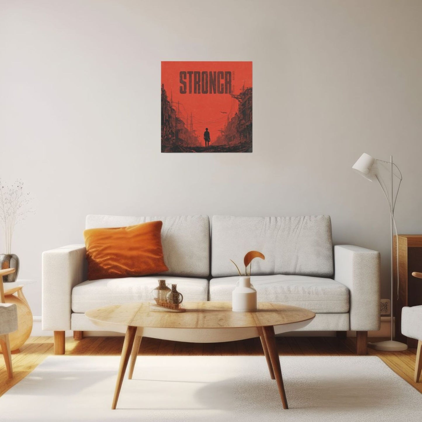 Post - apocalyptic Grit Frameless Square Decorative Canvas Prints (3 - Piece Set)
