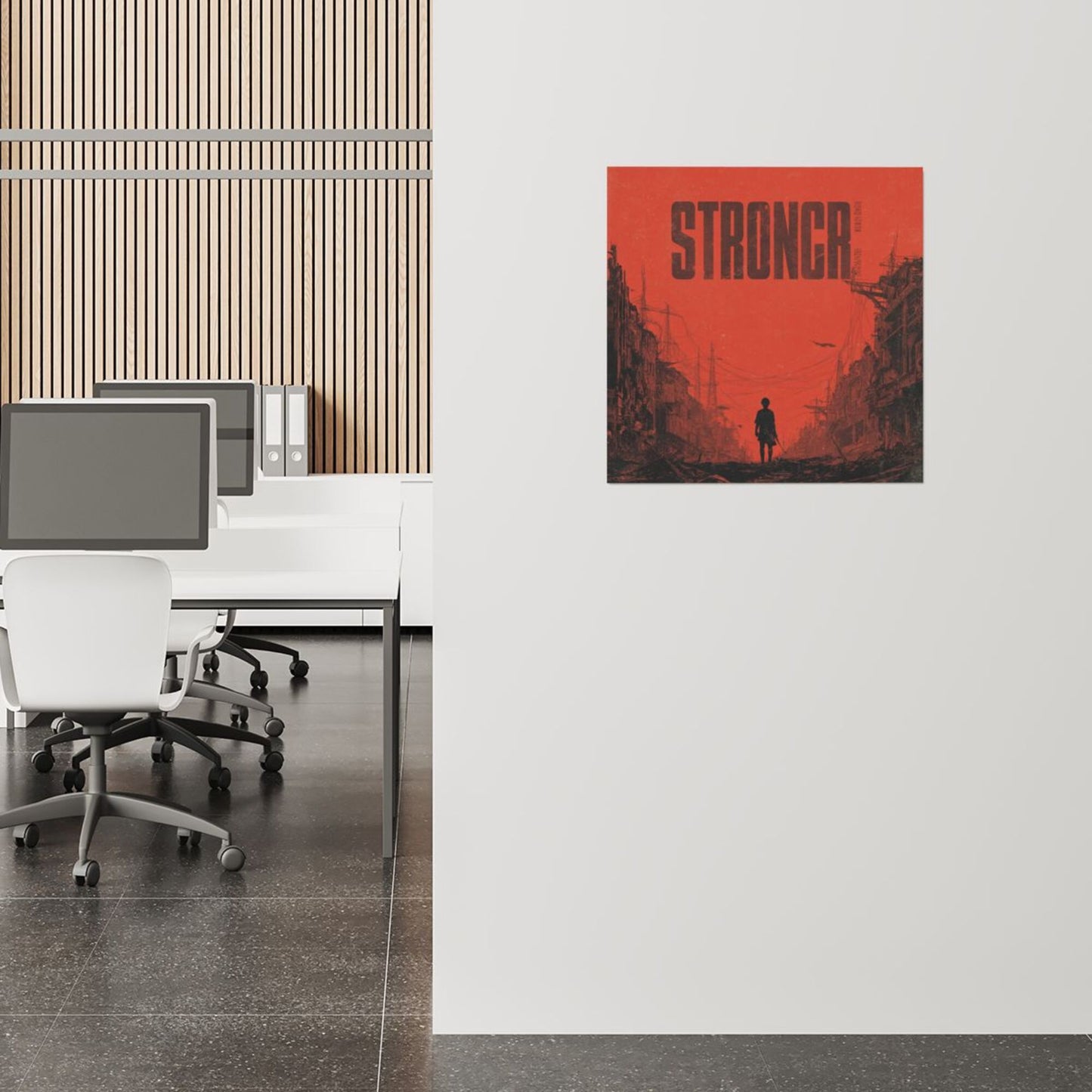 Post - apocalyptic Grit Frameless Square Decorative Canvas Prints (3 - Piece Set)