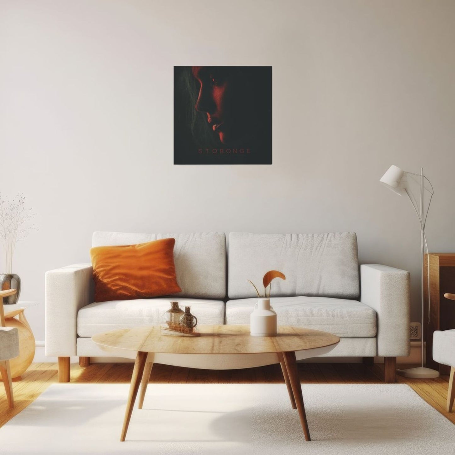 Mysterious Portrait “STORONGE” Frameless Square Decorative Canvas Prints (3 - Piece Set)