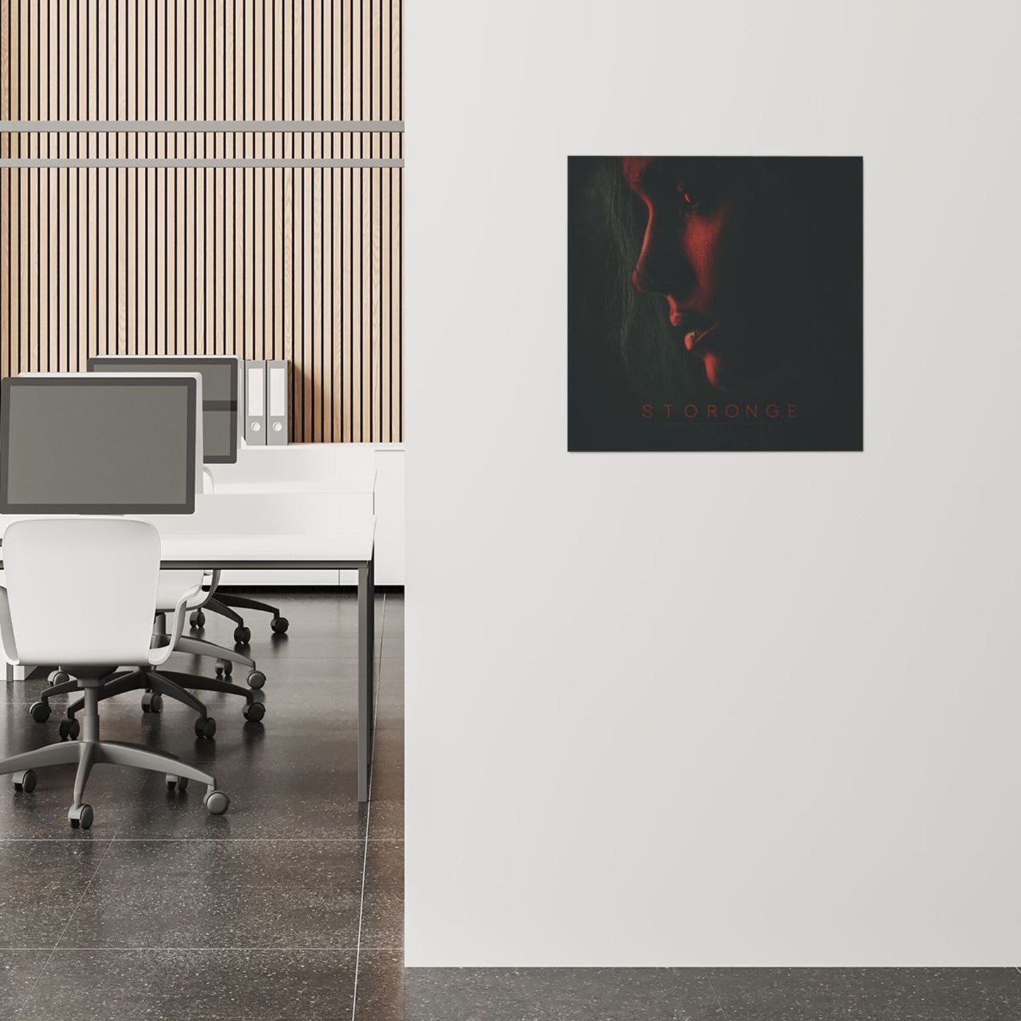 Mysterious Portrait “STORONGE” Frameless Square Decorative Canvas Prints (3 - Piece Set)