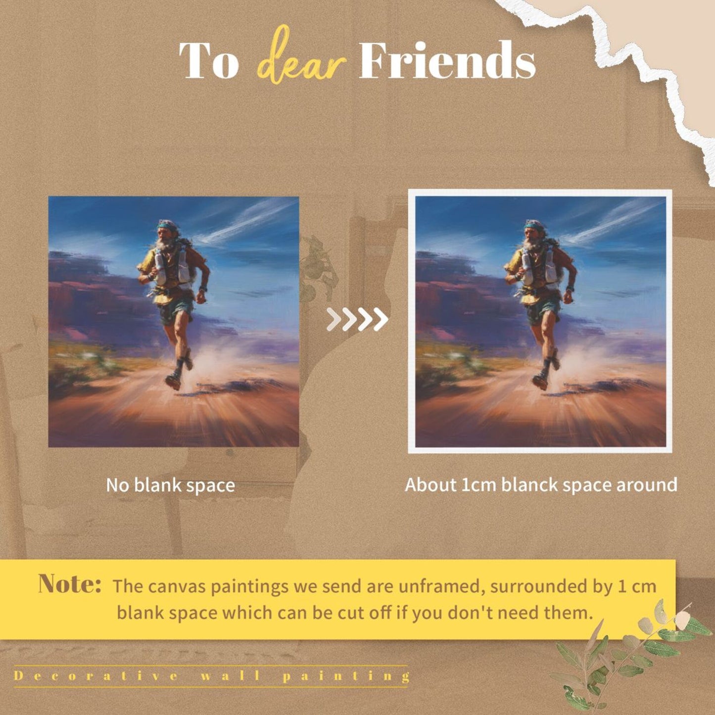 Outdoor Runner - Themed Frameless Square Decorative Canvas Prints (3 - Piece Set)