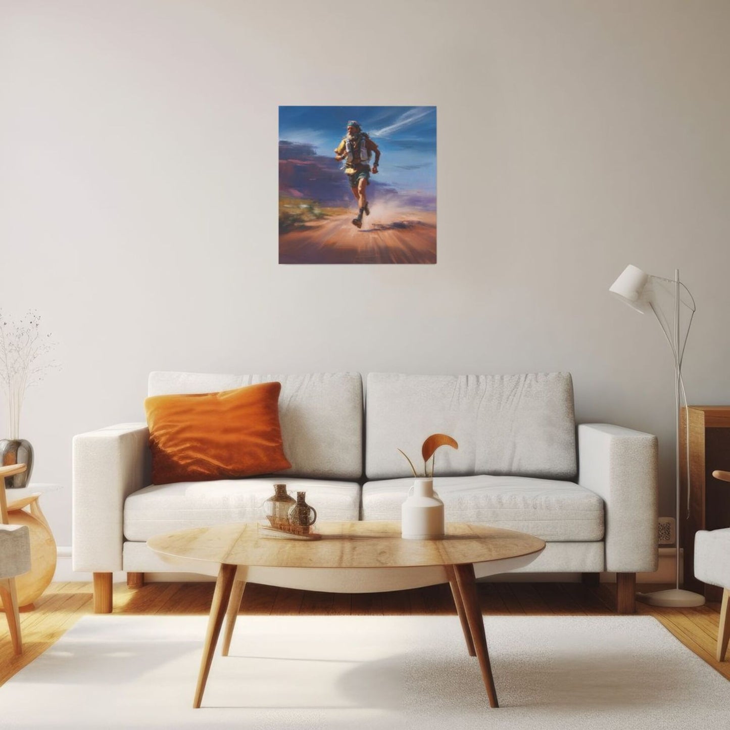 Outdoor Runner - Themed Frameless Square Decorative Canvas Prints (3 - Piece Set)