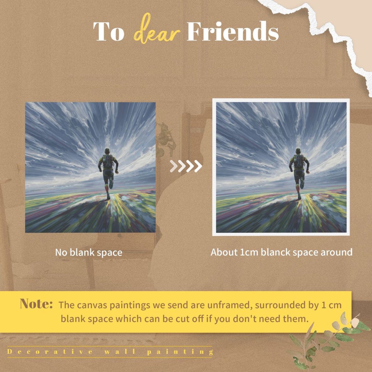 Dream Chaser Abstract Art Frameless Square Decorative Canvas Prints (3 - Piece Set)