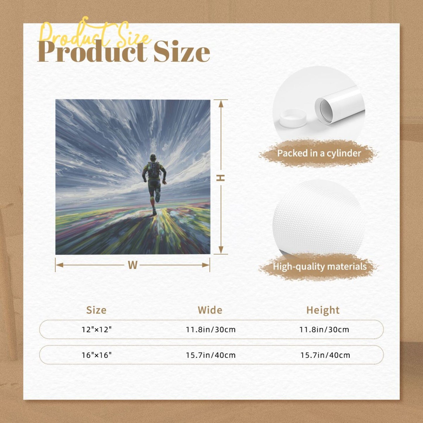 Dream Chaser Abstract Art Frameless Square Decorative Canvas Prints (3 - Piece Set)