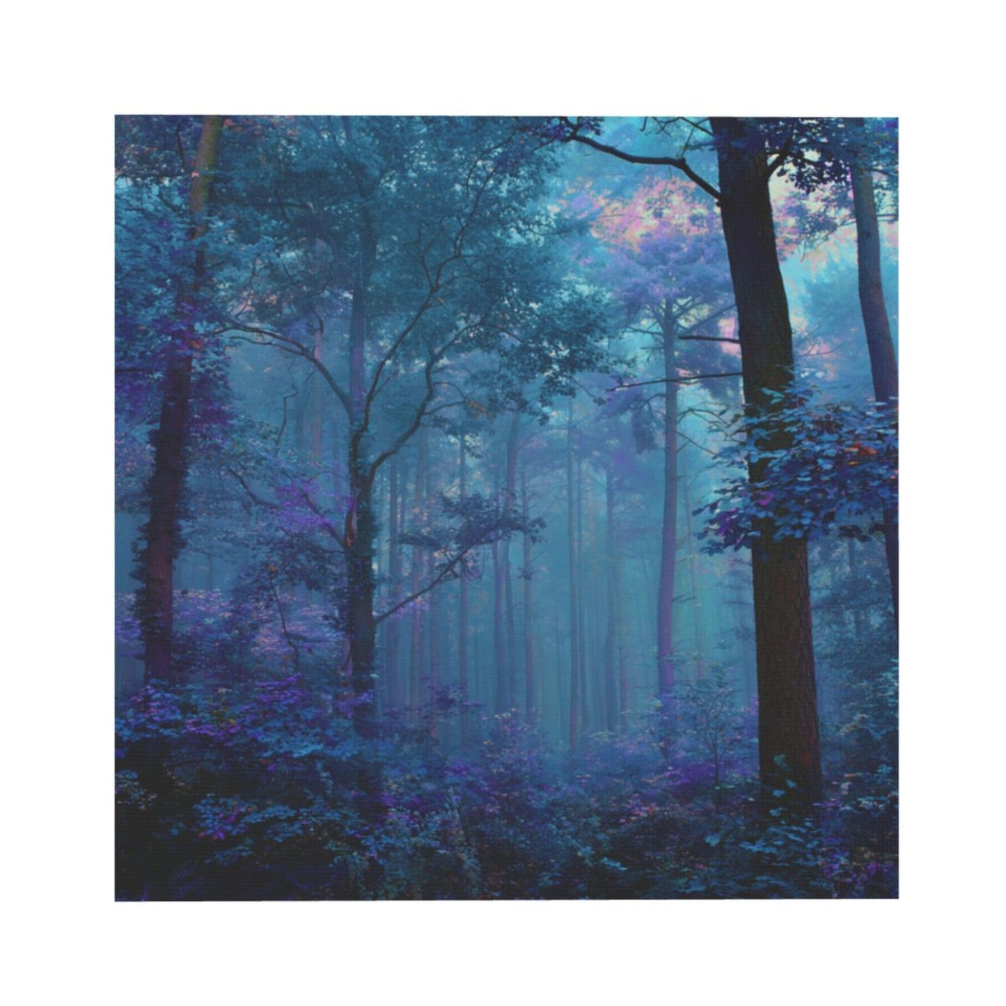 Misty Forest Frameless Square Decorative Canvas Prints (3 - Piece Set)