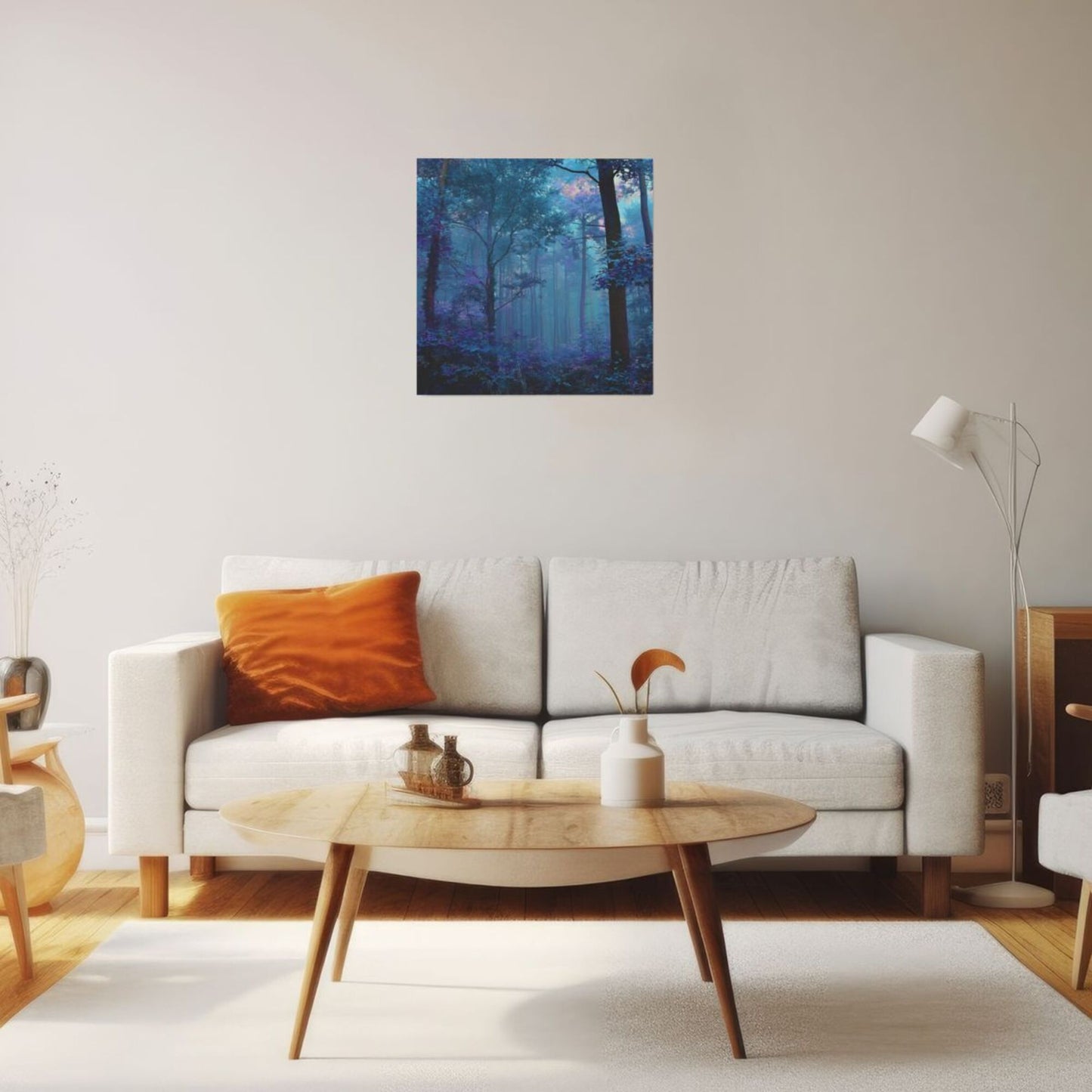 Misty Forest Frameless Square Decorative Canvas Prints (3 - Piece Set)