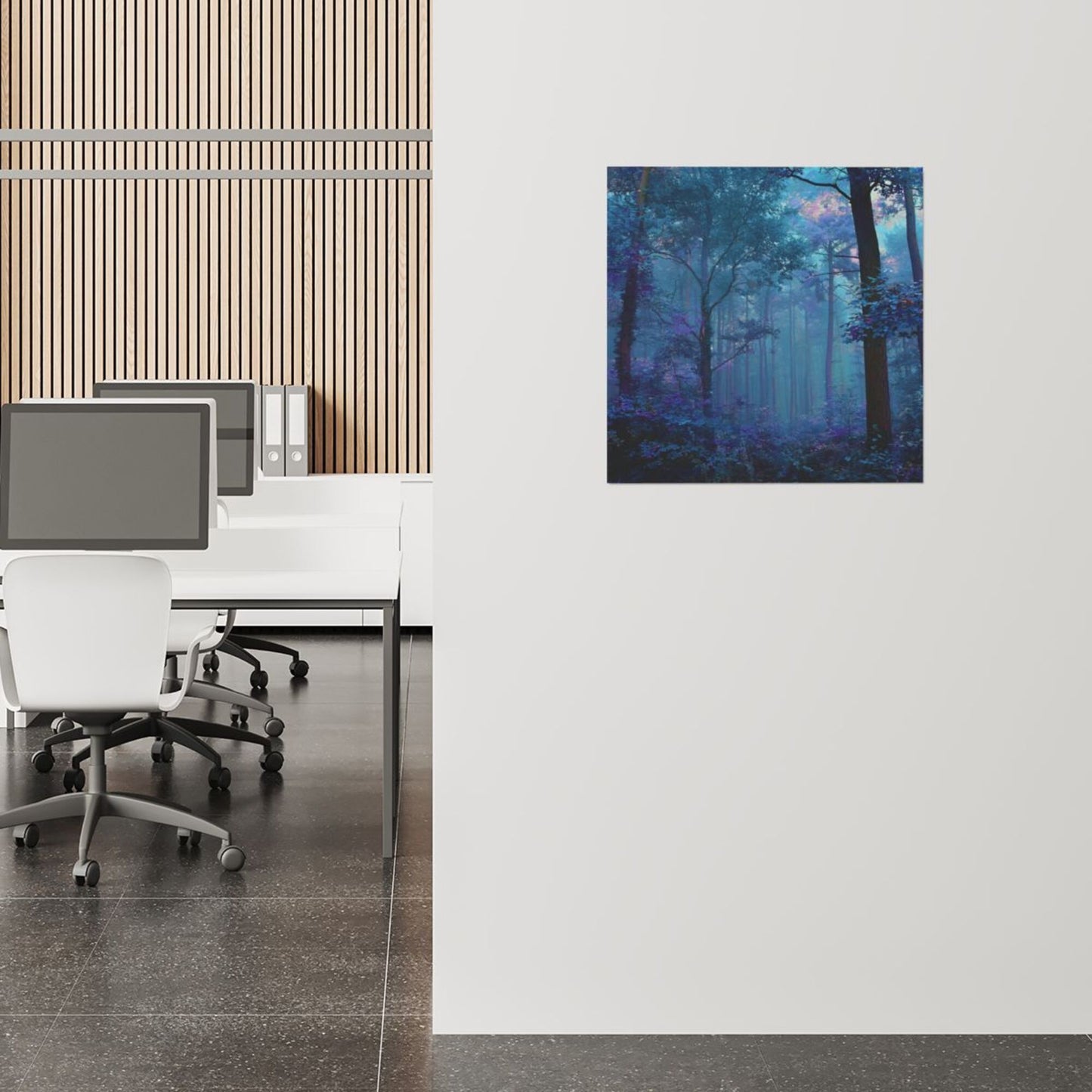 Misty Forest Frameless Square Decorative Canvas Prints (3 - Piece Set)