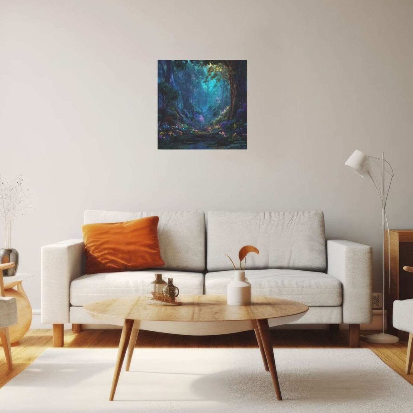 Fantasy Forest Secret Frameless Square Decorative Canvas Prints (3 - Piece Set)