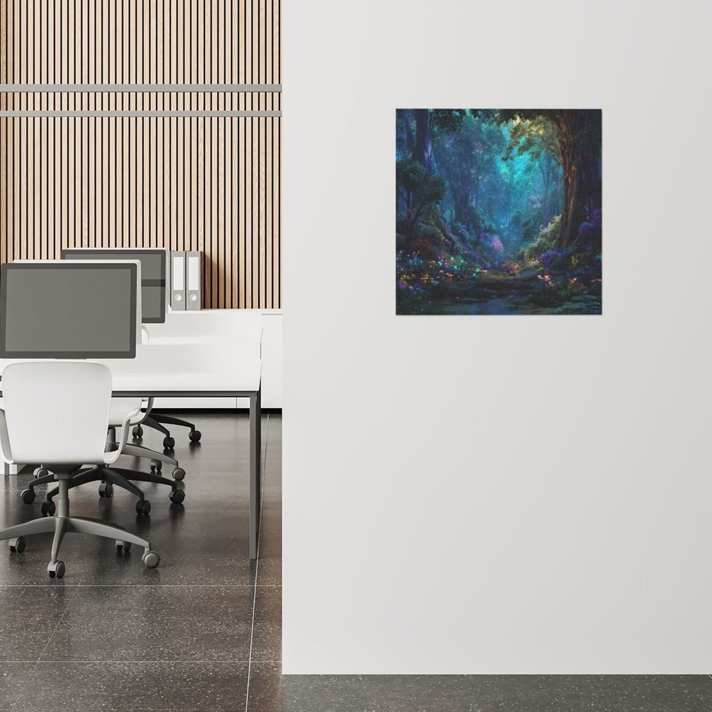 Fantasy Forest Secret Frameless Square Decorative Canvas Prints (3 - Piece Set)