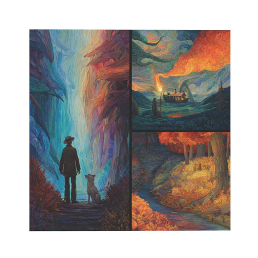 Triptych Fantasy Journey Frameless Decorative Canvas  (3 - Piece Set)