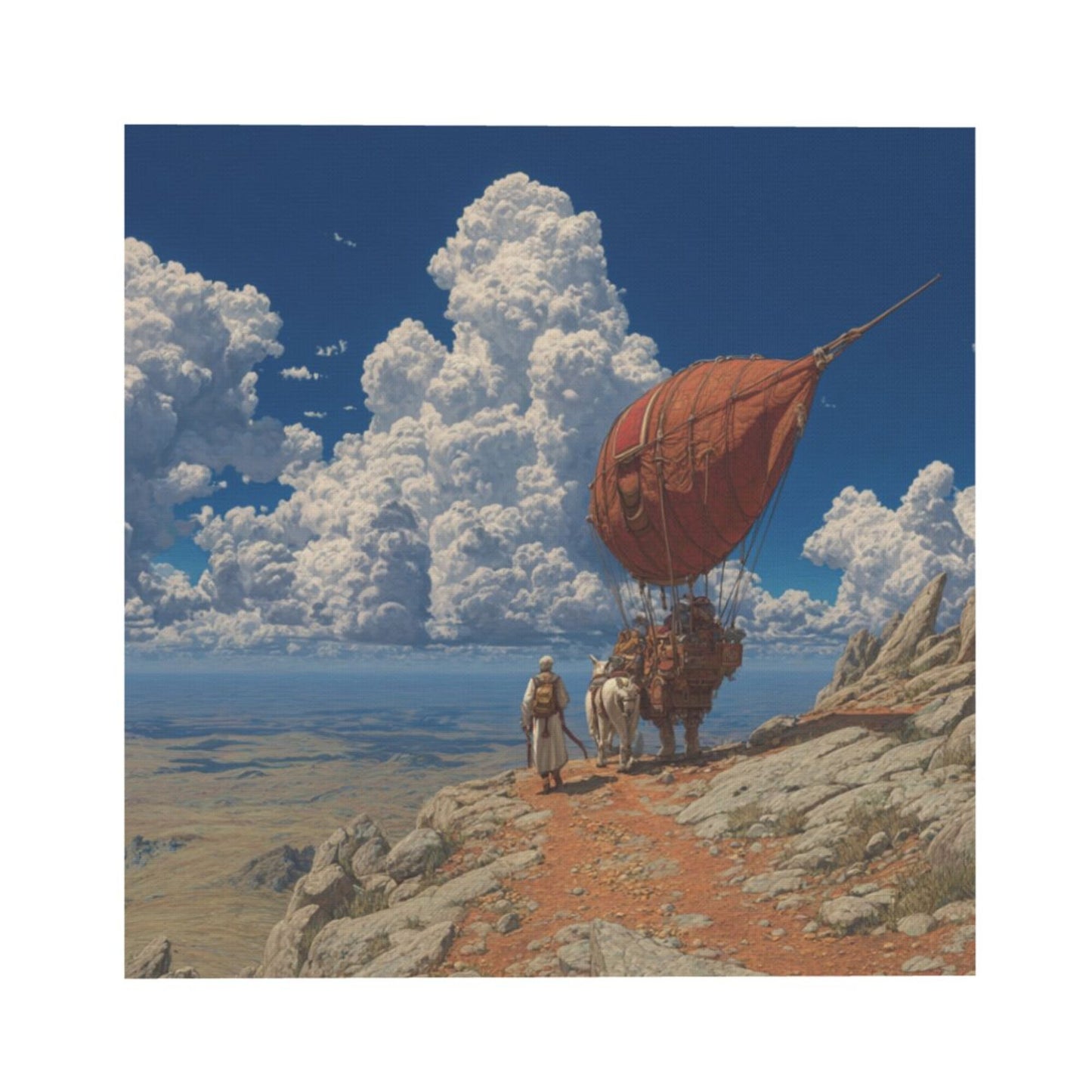 Fantasy Adventure Journey Frameless Square Decorative Canvas Prints (3 - Piece Set)