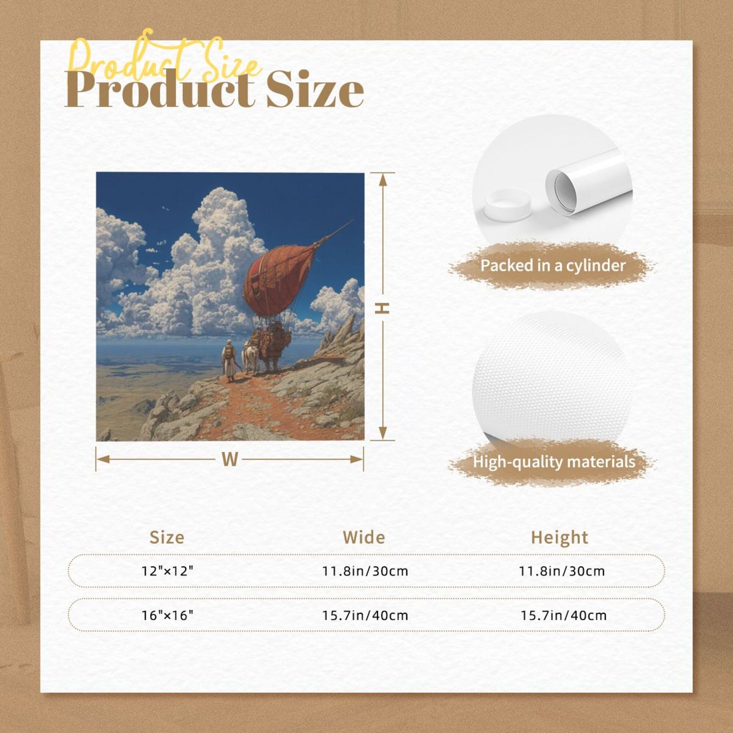 Fantasy Adventure Journey Frameless Square Decorative Canvas Prints (3 - Piece Set)