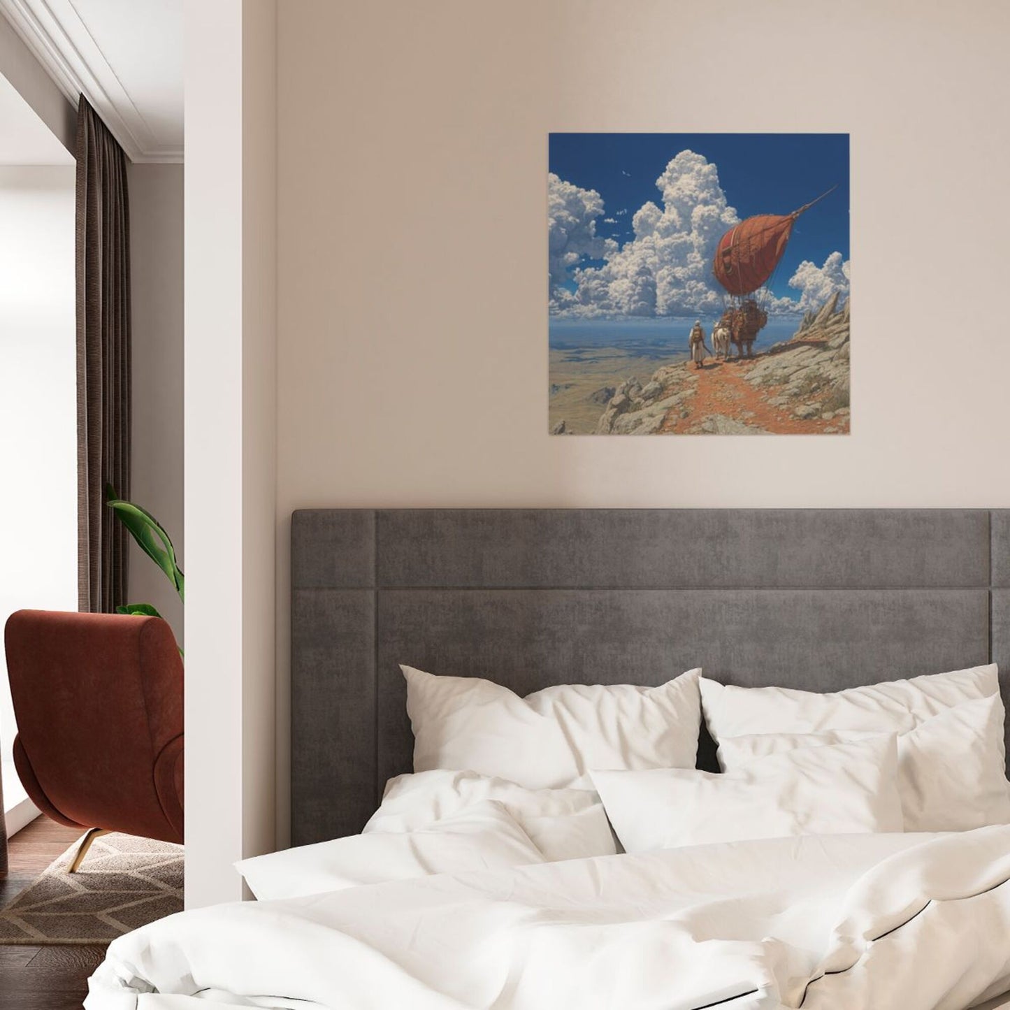 Fantasy Adventure Journey Frameless Square Decorative Canvas Prints (3 - Piece Set)