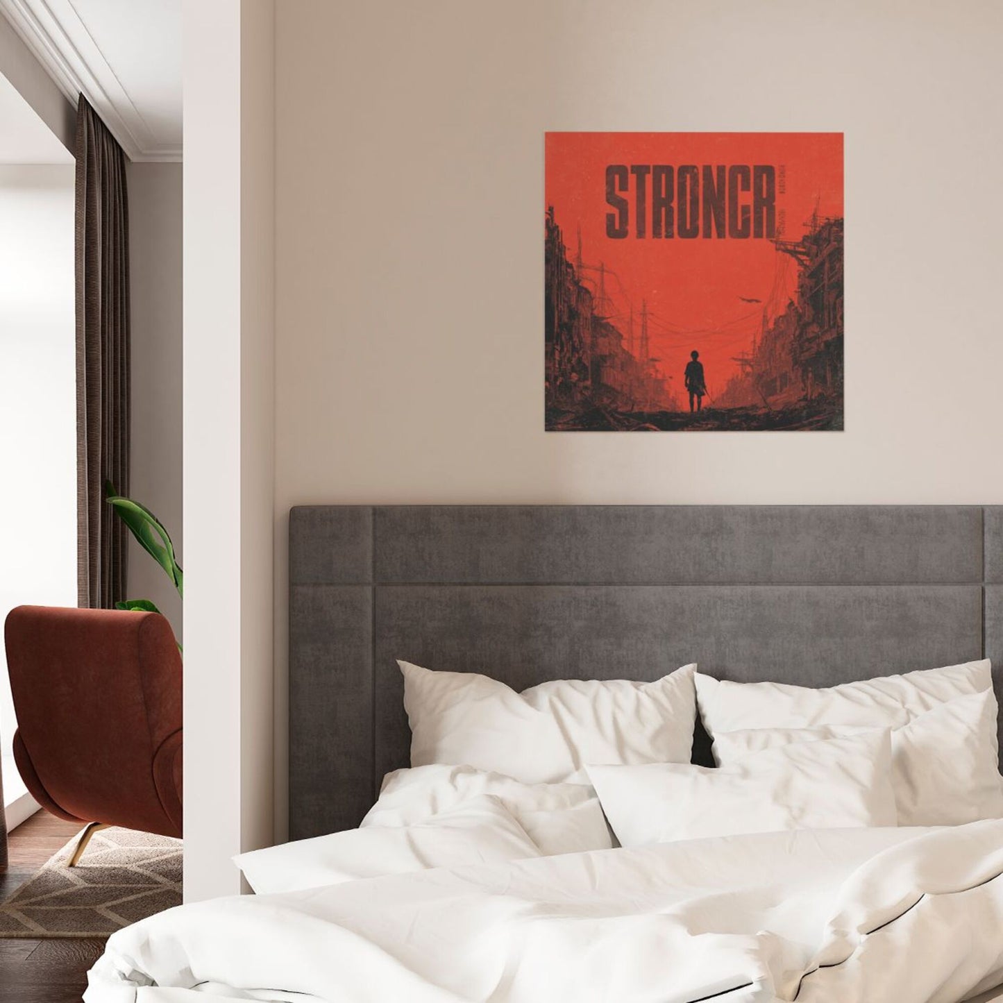 Post - apocalyptic Grit Frameless Square Decorative Canvas Prints (3 - Piece Set)